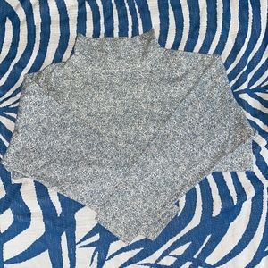 FLORAL CROP MOCK NECK